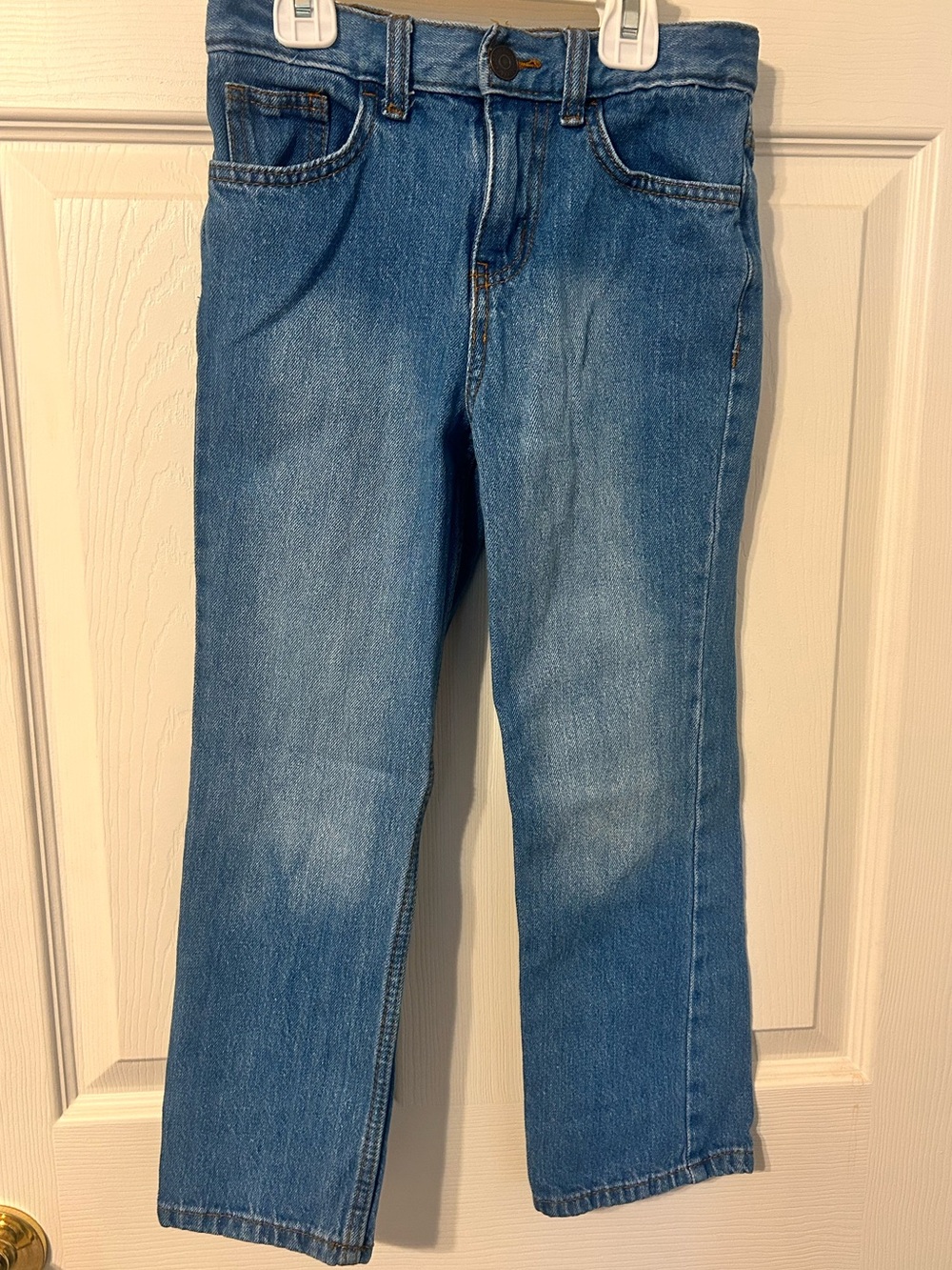 Boys, Cat & Jack, Straight Leg Jeans in Medium Blue, Size 7, Adjustable Waist